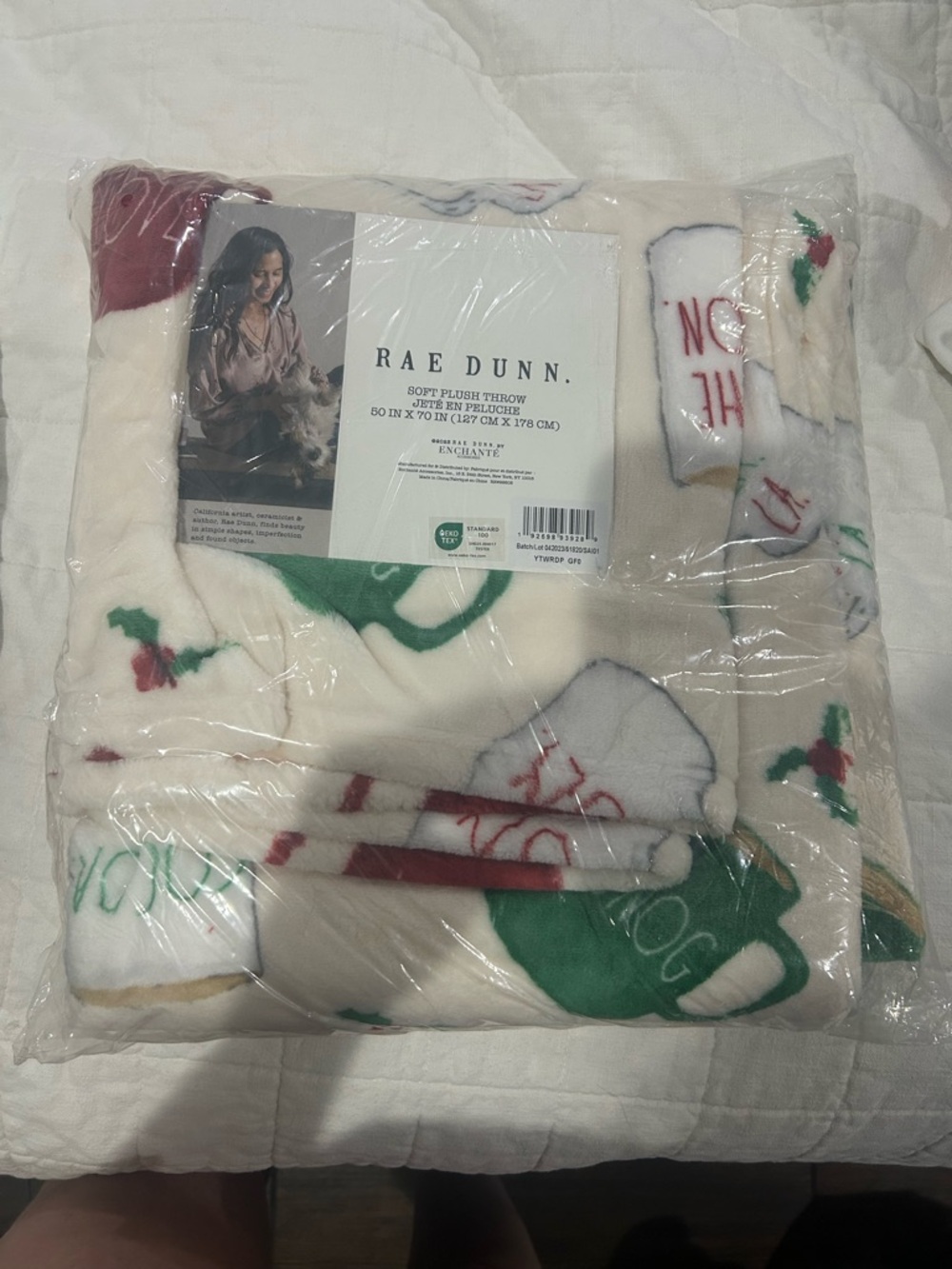 Rae Dunn Holiday Christmas Throw Blanket